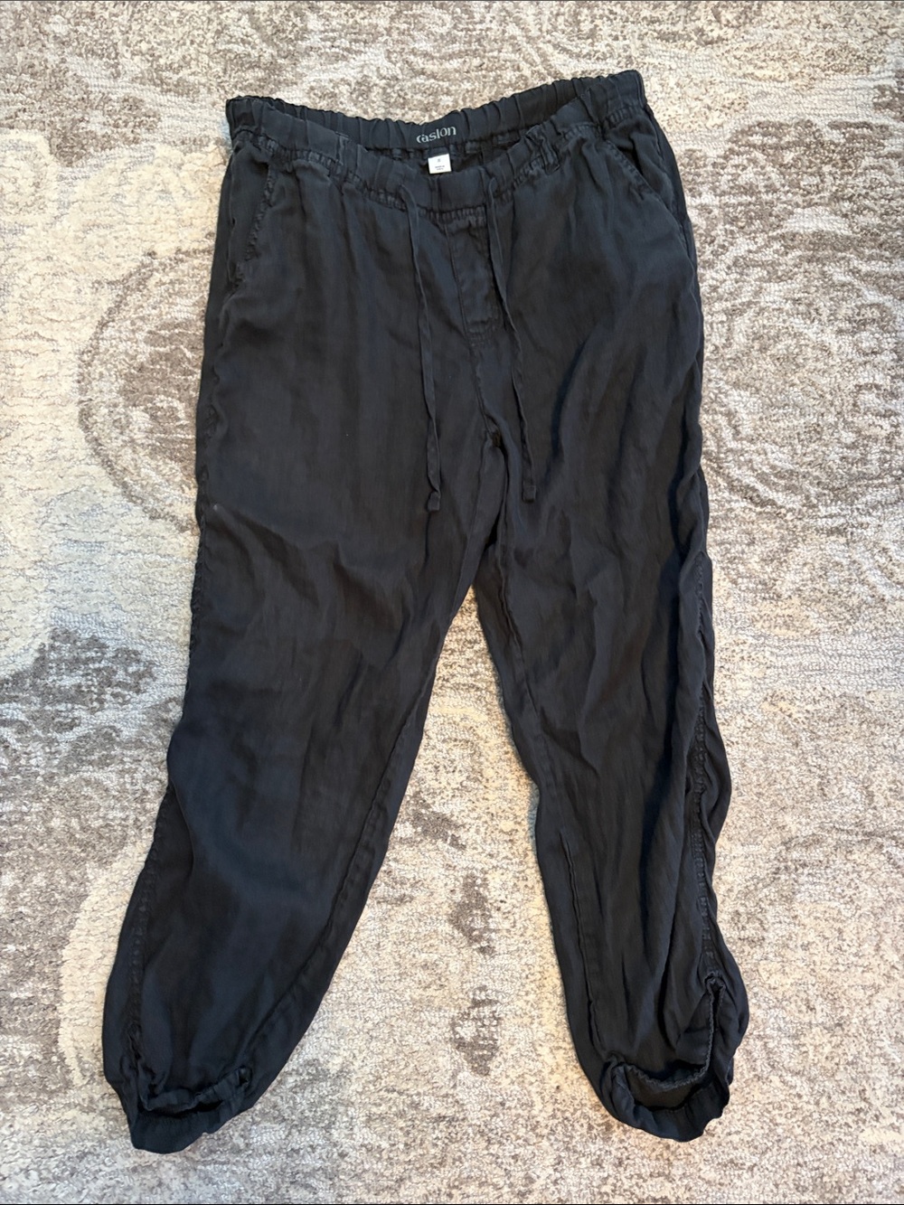 Caslon Black Men's Linen-Blend Drawstring Joggers